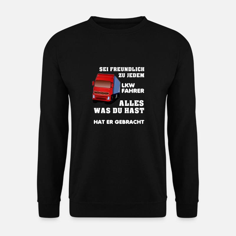 Chauffeur de camion - Sweat-shirt Unisexe - noir