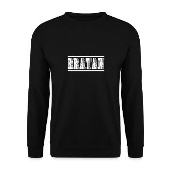 BRATAN - Unisex Sweatshirt - black - Front - Alina (178cm) & Michal (187cm)