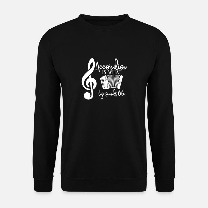 Akkordeon - Akkordeonist - Ziehharmonika - Leben - Unisex Pullover - Schwarz
