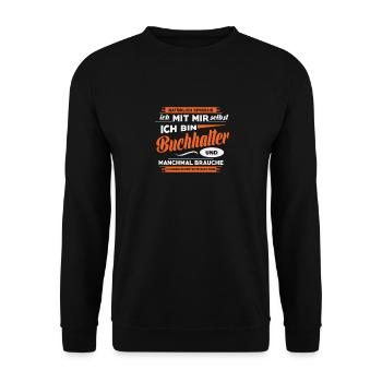 Comptable, Drôle, Cadeau, Occupation, Emploi, Citation - Sweat-shirt Unisexe - noir - Devant - Alina (178cm) & Michal (187cm)