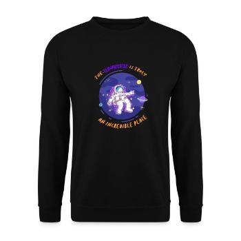 Thon cosmonaute jeu de mots cadeau - Sweat-shirt Unisexe - noir - Devant - Alina (178cm) & Michal (187cm)