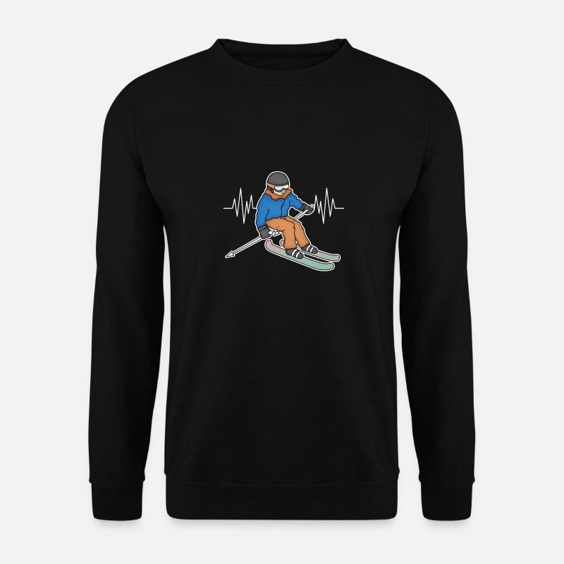 Ski Skiurlaub Skispringer - Unisex Pullover - Schwarz
