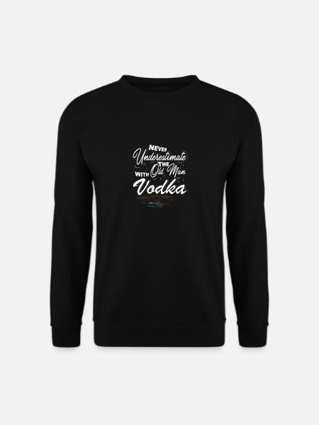 Ne jamais sous-estimer le vieil homme avec un tshirt vodka - Sweat-shirt Unisexe - noir