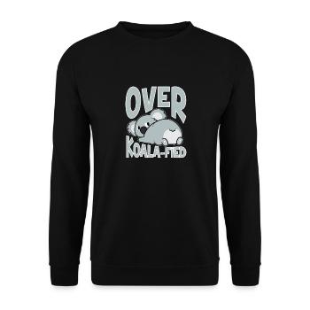 Sur Koala-Fied mignon jeu de mots animal zoo - Sweat-shirt Unisexe - noir - Devant - Alina (178cm) & Michal (187cm)