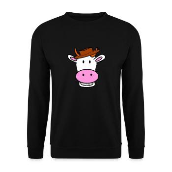 cow-boy - Sweat-shirt Unisexe - noir - Devant - Alina (178cm) & Michal (187cm)