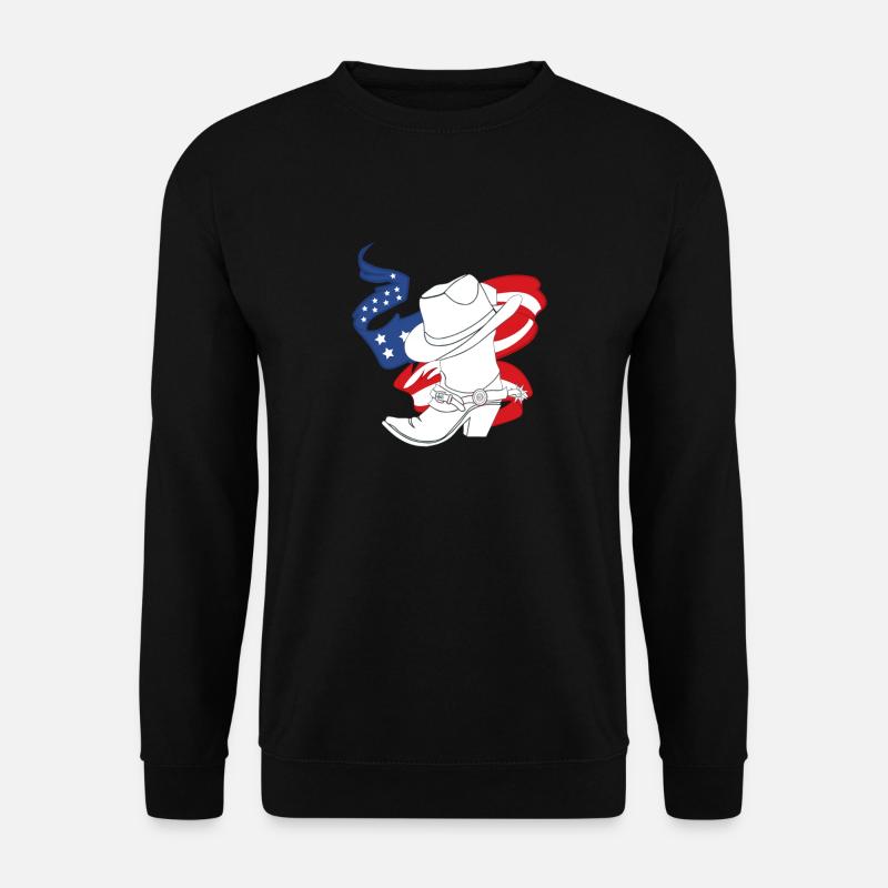 Linedance - Linedancer - Country - Cowboystiefel - Unisex Pullover - Schwarz