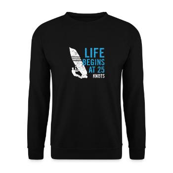 Windsurf Design Windsurfer Witz - Unisex Pullover - Schwarz - Vorne - Alina (178cm) & Michal (187cm)