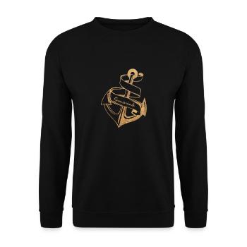 STYLE PORCIN | ANCRAGE ET PLAGE - Sweat-shirt Unisexe - noir - Devant - Alina (178cm) & Michal (187cm)