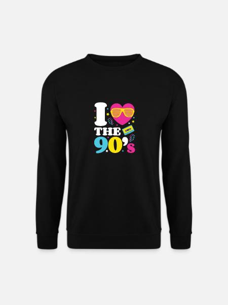 Love the 90's; Retro TShirt 1990s 1990 90s Party - Unisex Sweatshirt - black
