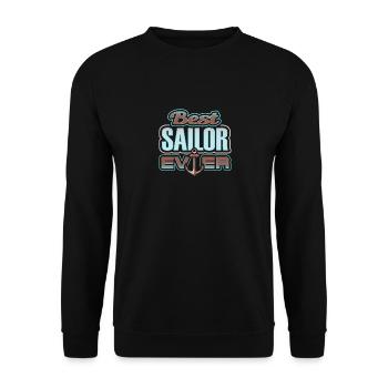 Bester Seemann überhaupt - Unisex Pullover - Schwarz - Vorne - Alina (178cm) & Michal (187cm)