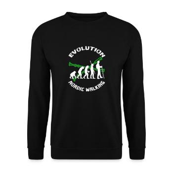 Darwin Evolution des Nordic Walking - Unisex Pullover - Schwarz - Vorne - Alina (178cm) & Michal (187cm)