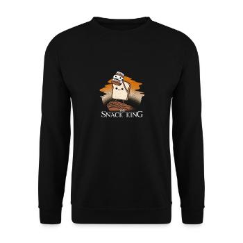 The Snack King Tostbrot Choco Chocolate Gift - Unisex Sweatshirt - black - Front - Alina (178cm) & Michal (187cm)