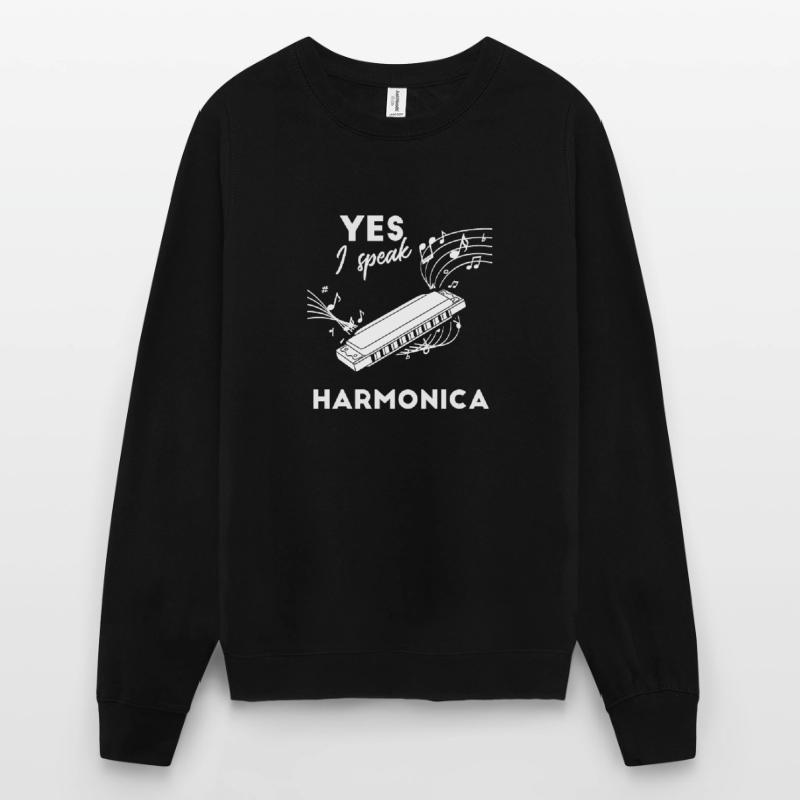 Harmonica - Harmonica Player - Partition Sweat-shirt Unisexe