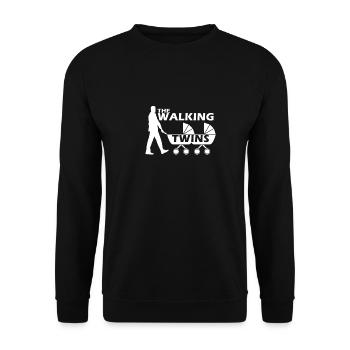 The Walking Twins - Unisex Sweatshirt - black - Front - Alina (178cm) & Michal (187cm)