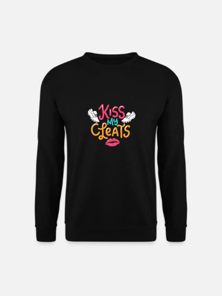 Kiss my Cleats pour les footballeurs - Sweat-shirt Unisexe - noir
