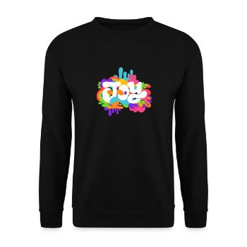 Joy crazy fun and joy T-Shirt - Unisex Sweatshirt - black - Front - Alina (178cm) & Michal (187cm)