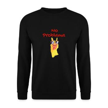 Aucun problème de conception de chemise chemise amusante énonciations drôles - Sweat-shirt Unisexe - noir - Devant - Alina (178cm) & Michal (187cm)