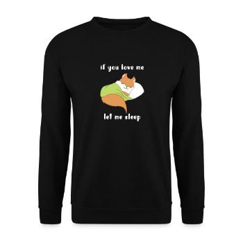 Eichhörnchen - Schlafen - Eichkätzchen - Geschenk - Unisex Pullover - Schwarz - Vorne - Alina (178cm) & Michal (187cm)