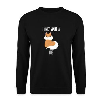 Eichhörnchen - Eichkätzchen - Kuscheln - Unisex Pullover - Schwarz - Vorne - Alina (178cm) & Michal (187cm)