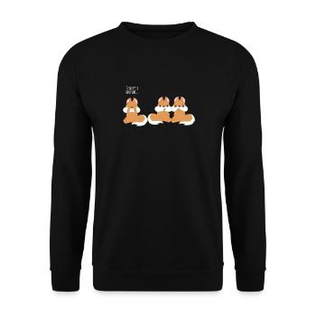 Squirrel Eichkätzchen - Speak no evil - Unisex Sweatshirt - black - Front - Alina (178cm) & Michal (187cm)