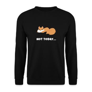 Eichhörnchen - Not today - Eichkätzchen - Geschenk - Unisex Pullover - Schwarz - Vorne - Alina (178cm) & Michal (187cm)