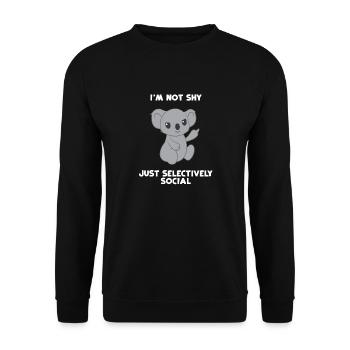 Koala - Koala Bear - Koala Bear - Antisocial - Unisex Sweatshirt - black - Front - Alina (178cm) & Michal (187cm)