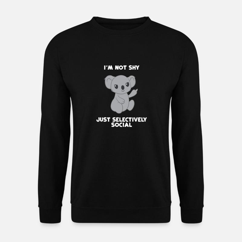 Koala - Koala Bär - Koalabär - Antisozial - Unisex Pullover - Schwarz