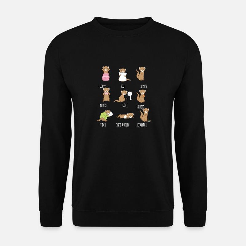 Frettchenfreund - Frettchen - Emotionen - Emoticon - Unisex Pullover - Schwarz