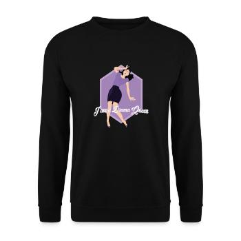 Drama Queen - Unisex Sweatshirt - black - Front - Alina (178cm) & Michal (187cm)