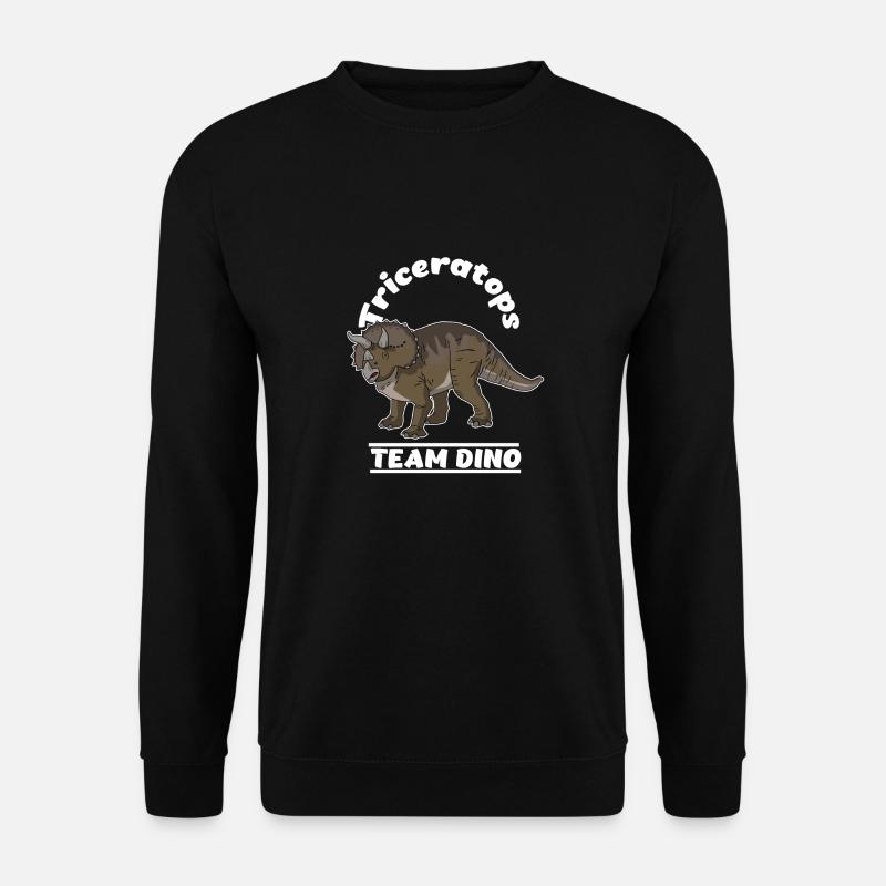 Team Dino Triceratops Dino Dinosaurier - Unisex Pullover - Schwarz