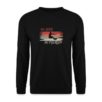Wakeboard - wakeboarder - dire - cadeau - Sweat-shirt Unisexe - noir - Devant - Alina (178cm) & Michal (187cm)