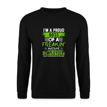 patron - Sweat-shirt Unisexe - noir - Devant - Alina (178cm) & Michal (187cm)