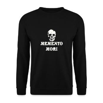 Memento Mori Skull Skull Gothic - Unisex Sweatshirt - black - Front - Alina (178cm) & Michal (187cm)
