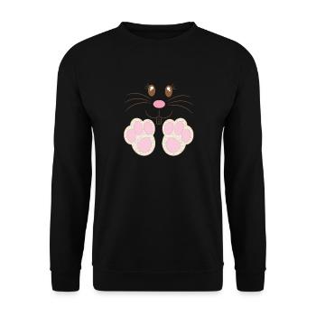 Pâques - Joyeuses Pâques - Lapin de Pâques - Patte de lapin - Sweat-shirt Unisexe - noir - Devant - Alina (178cm) & Michal (187cm)
