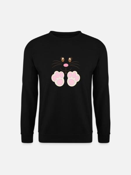 Ostern - Frohe Ostern - Osterhase - Hasenpfote - Unisex Pullover - Schwarz