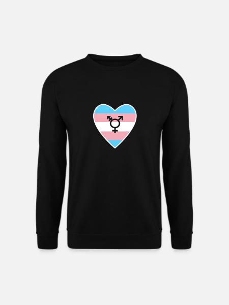 Transgender heart - Unisex Sweatshirt - black