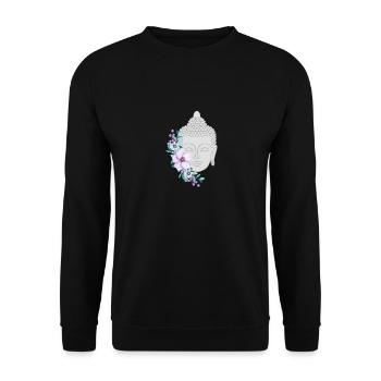 Buddha - Unisex Pullover - Schwarz - Vorne - Alina (178cm) & Michal (187cm)