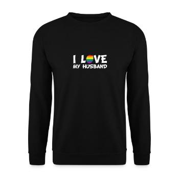 Gay I love my husband - Unisex Sweatshirt - black - Front - Alina (178cm) & Michal (187cm)