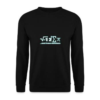 I Ate Some Pie I 8 Sum Pi Funny math gift - Unisex Sweatshirt - black - Front - Alina (178cm) & Michal (187cm)