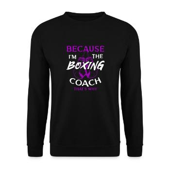 Boxing Boxer Martial Arts Boxing Glove Gift Idea - Unisex Sweatshirt - black - Front - Alina (178cm) & Michal (187cm)