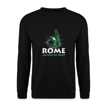 Rom - Unisex Pullover - Schwarz - Vorne - Alina (178cm) & Michal (187cm)