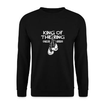 Boxing Boxer Martial Arts Boxing Glove Gift Idea - Unisex Sweatshirt - black - Front - Alina (178cm) & Michal (187cm)