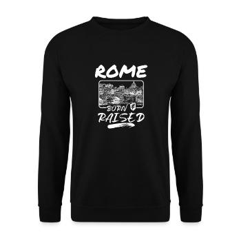 Rom - Unisex Pullover - Schwarz - Vorne - Alina (178cm) & Michal (187cm)