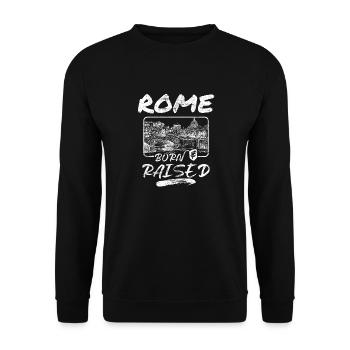 Rom Italien Vatikanstadt Hauptstadt Geschenkidee - Unisex Pullover - Schwarz - Vorne - Alina (178cm) & Michal (187cm)