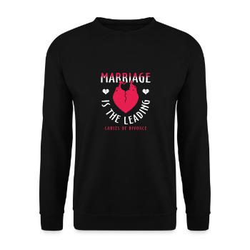 Proposition de mariage mariage mariage idée de cadeau de fiançailles - Sweat-shirt Unisexe - noir - Devant - Alina (178cm) & Michal (187cm)