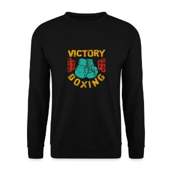 boxe - Sweat-shirt Unisexe - noir - Devant - Alina (178cm) & Michal (187cm)