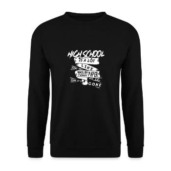 High School motto - Unisex Sweatshirt - black - Front - Alina (178cm) & Michal (187cm)
