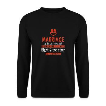 Proposition de mariage mariage mariage idée de cadeau de fiançailles - Sweat-shirt Unisexe - noir - Devant - Alina (178cm) & Michal (187cm)