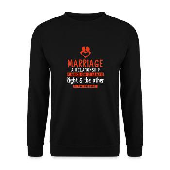 Demande de mariage - Sweat-shirt Unisexe - noir - Devant - Alina (178cm) & Michal (187cm)