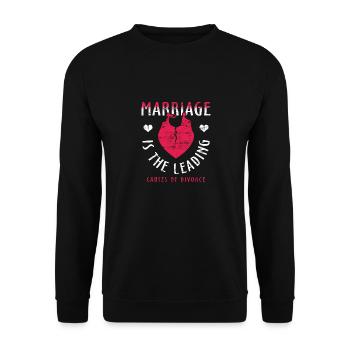 Demande de mariage - Sweat-shirt Unisexe - noir - Devant - Alina (178cm) & Michal (187cm)
